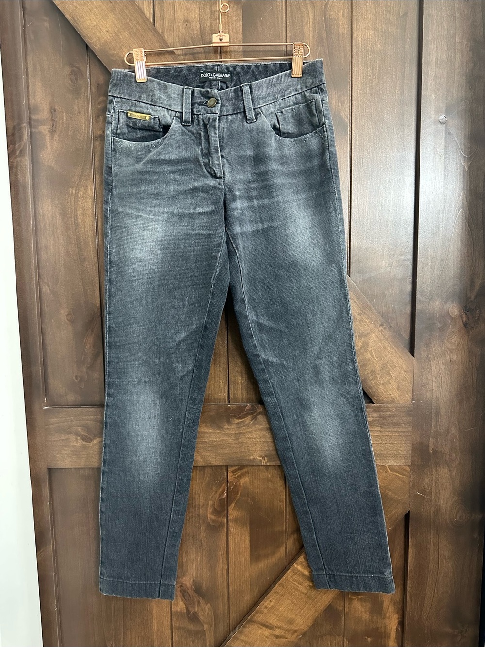 Dolce & Gabbana Women's Washed Black skinny jeans